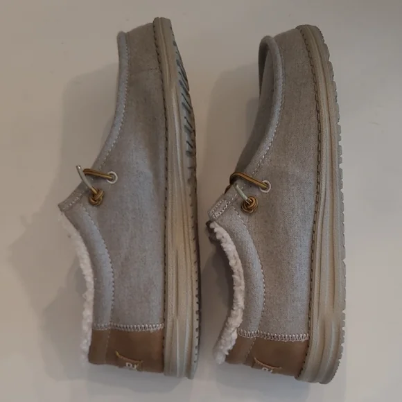 Hey Dude Wally Herringbone Canvas Loafer Chukka-Style Slide/ Slip On - Picture 11 of 17